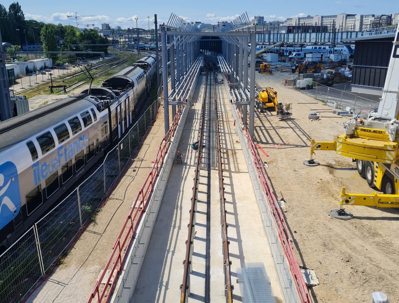Site de maintenance ferroviaire de Montrouge en travaux